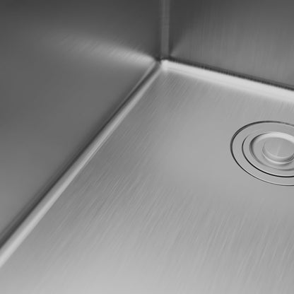 Fusion 33" Top Mount 16 Gauge Single Bowl Stainless Steel Sink with Accessories