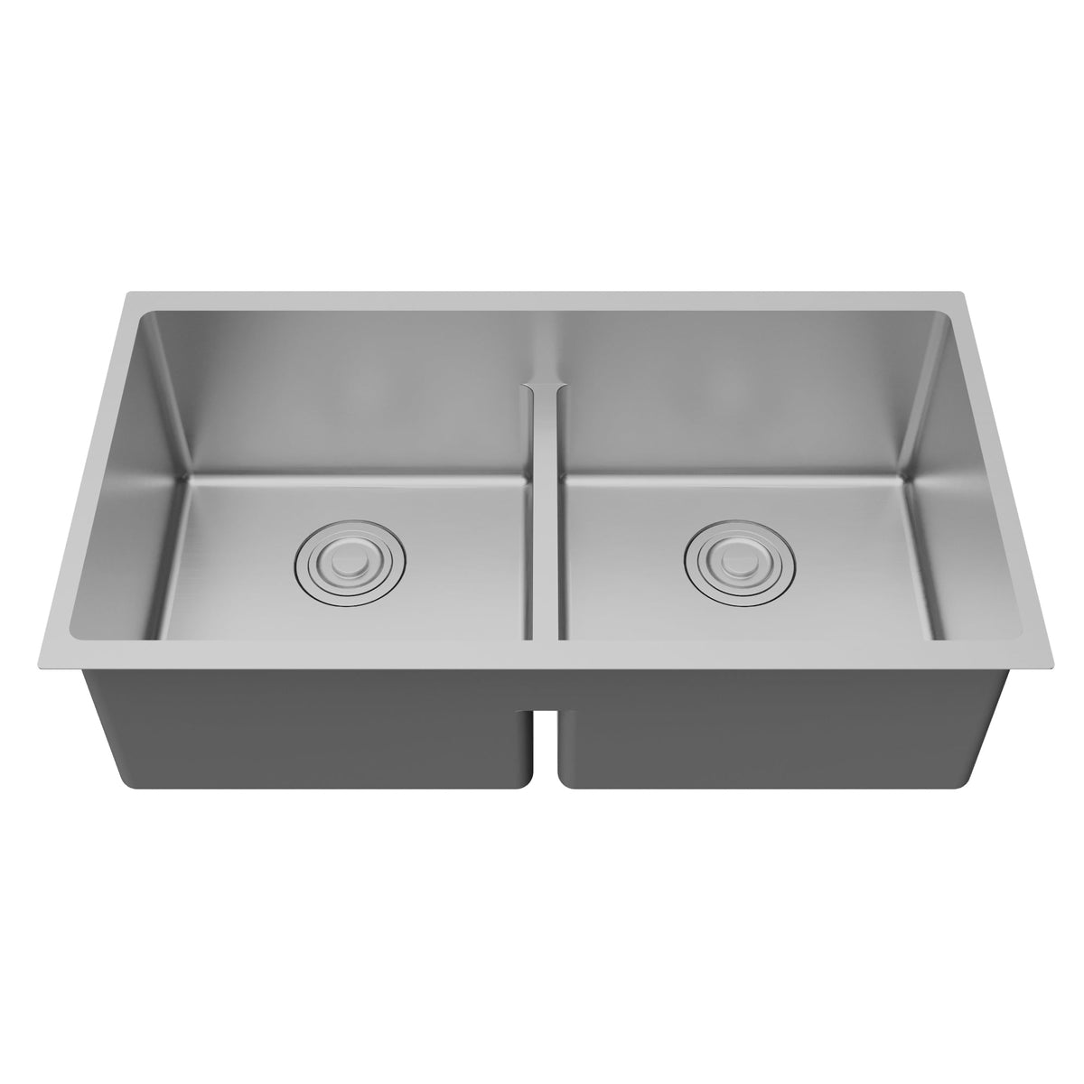 Fusion 33" Undermount 16 Gauge Double Bowl Stainless Steel Sink with Accessories