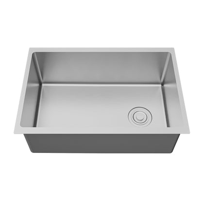 Fusion 27" Undermount 16 Gauge Single Bowl Stainless Steel Sink with Accessories