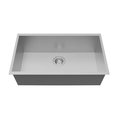 Fusion 31" Undermount 18 Gauge Single Bowl Stainless Steel Sink with Accessories