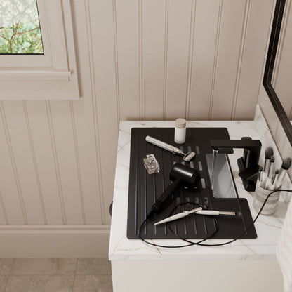 Black Vanity Bowl Mat