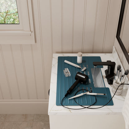 Teal Blue Vanity Bowl Mat
