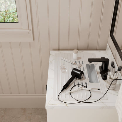White Vanity Bowl Mat