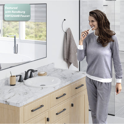 17-3/4" Top Mount Vitreous China Bathroom Sink In White