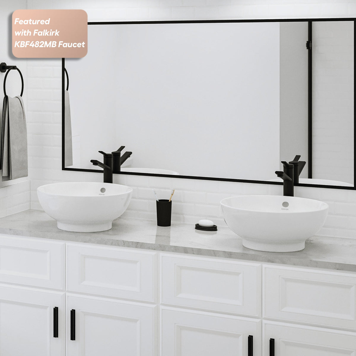 16" Vessel Vitreous China Bathroom Sink In White