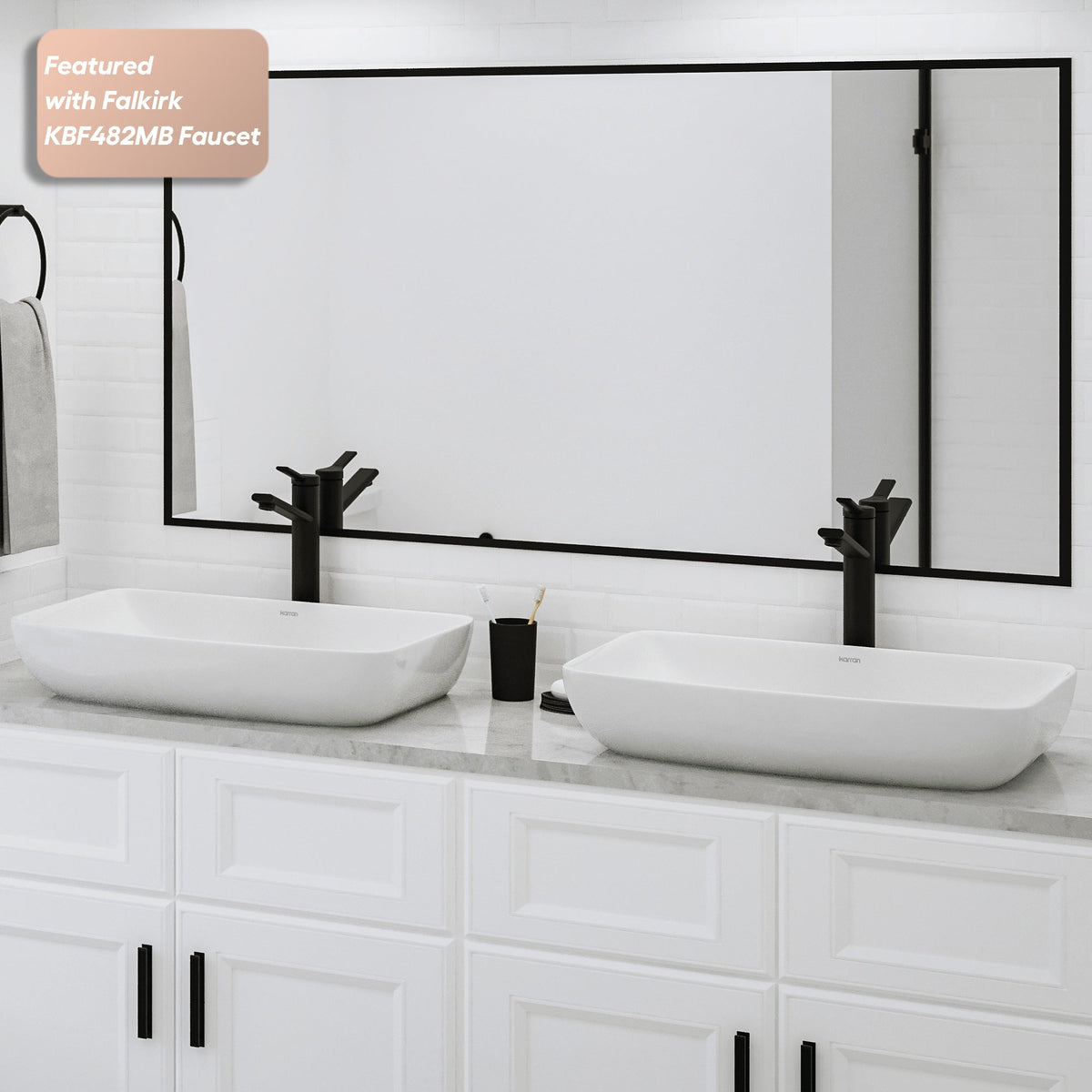 24" Vessel Vitreous China Bathroom Sink In White