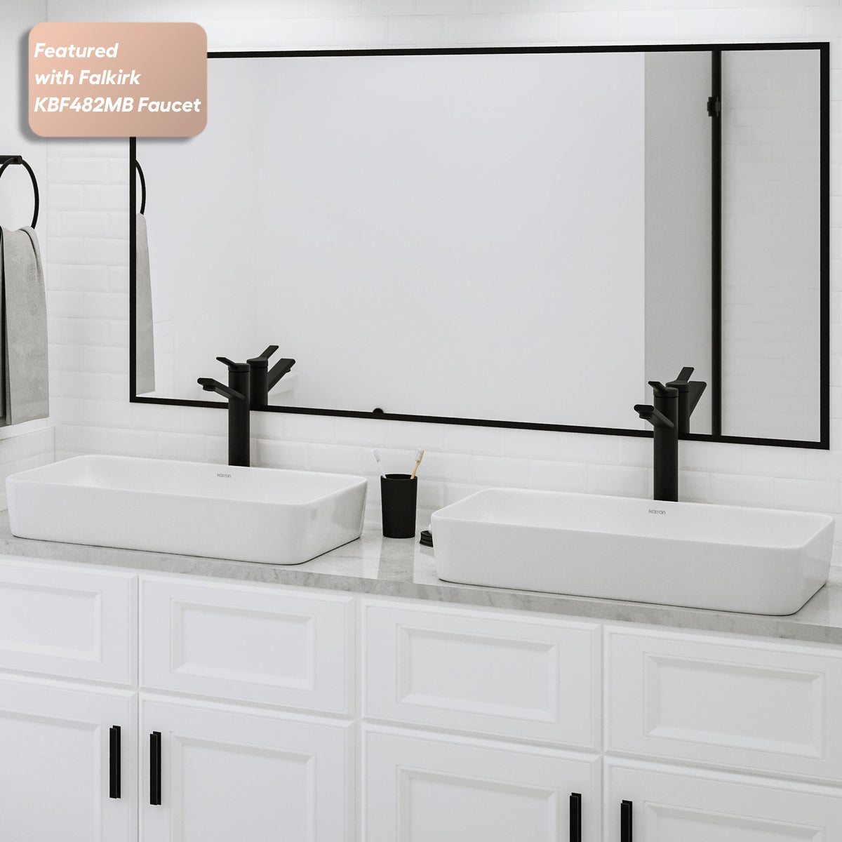 24" Vessel Vitreous China Bathroom Sink In White