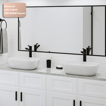 19" Vessel Vitreous China Bathroom Sink In White