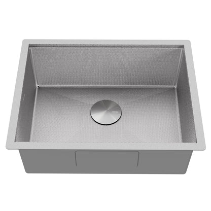 Matrix 24" Undermount Workstation 16 Gauge Single Bowl Stainless Steel Kitchen Sink with Accessories