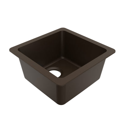 16-5/8" Seamless Undermount Quartz Composite Bar/Prep Sink In Brown