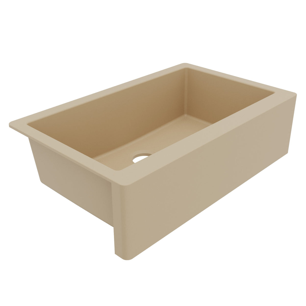 34" Farmhouse Large Single Bowl Quartz Composite Kitchen Sink In Bisque
