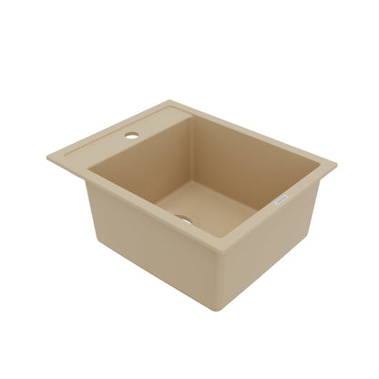 15-3/4" Top Mount Quartz Composite Bar/Prep Sink In Bisque