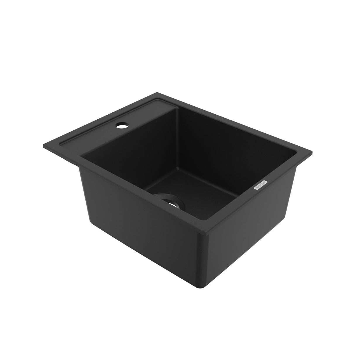 15-3/4" Top Mount Quartz Composite Bar/Prep Sink In Black