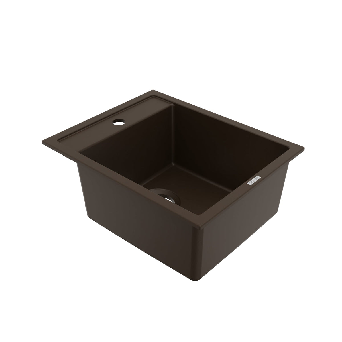 15-3/4" Top Mount Quartz Composite Bar/Prep Sink In Brown