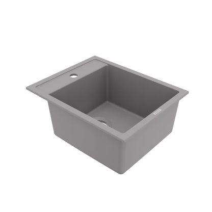 15-3/4" Top Mount Quartz Composite Bar/Prep Sink In Grey