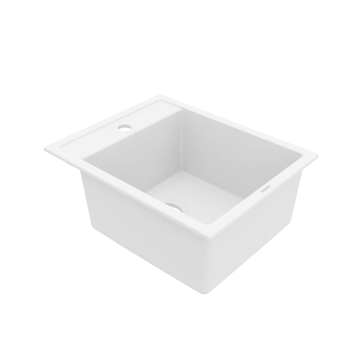 15-3/4" Top Mount Quartz Composite Bar/Prep Sink In White