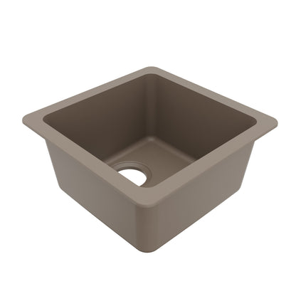 16-5/8" Undermount Quartz Composite Bar/Prep Sink In Concrete