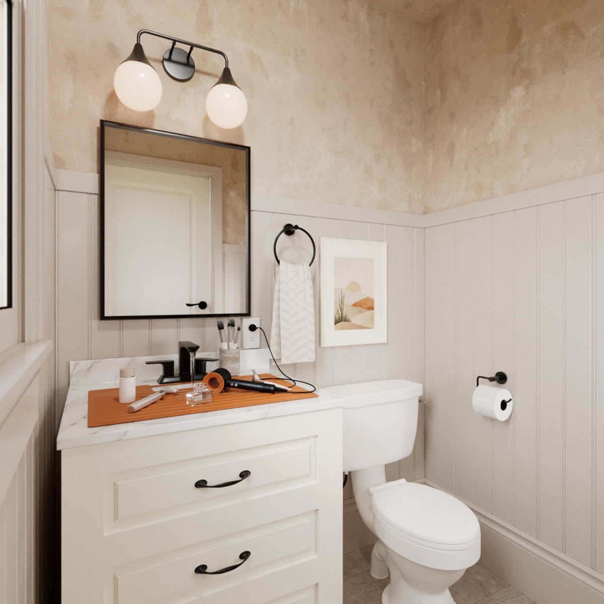 Burnt Orange Vanity Bowl Mat