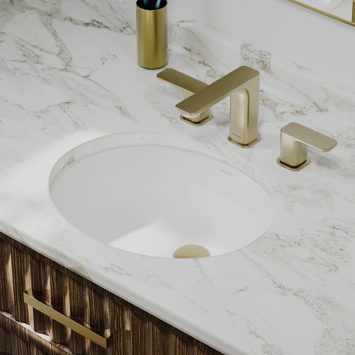 Valera 18" Oval Undermount Vitreous China Bathroom Sink In White