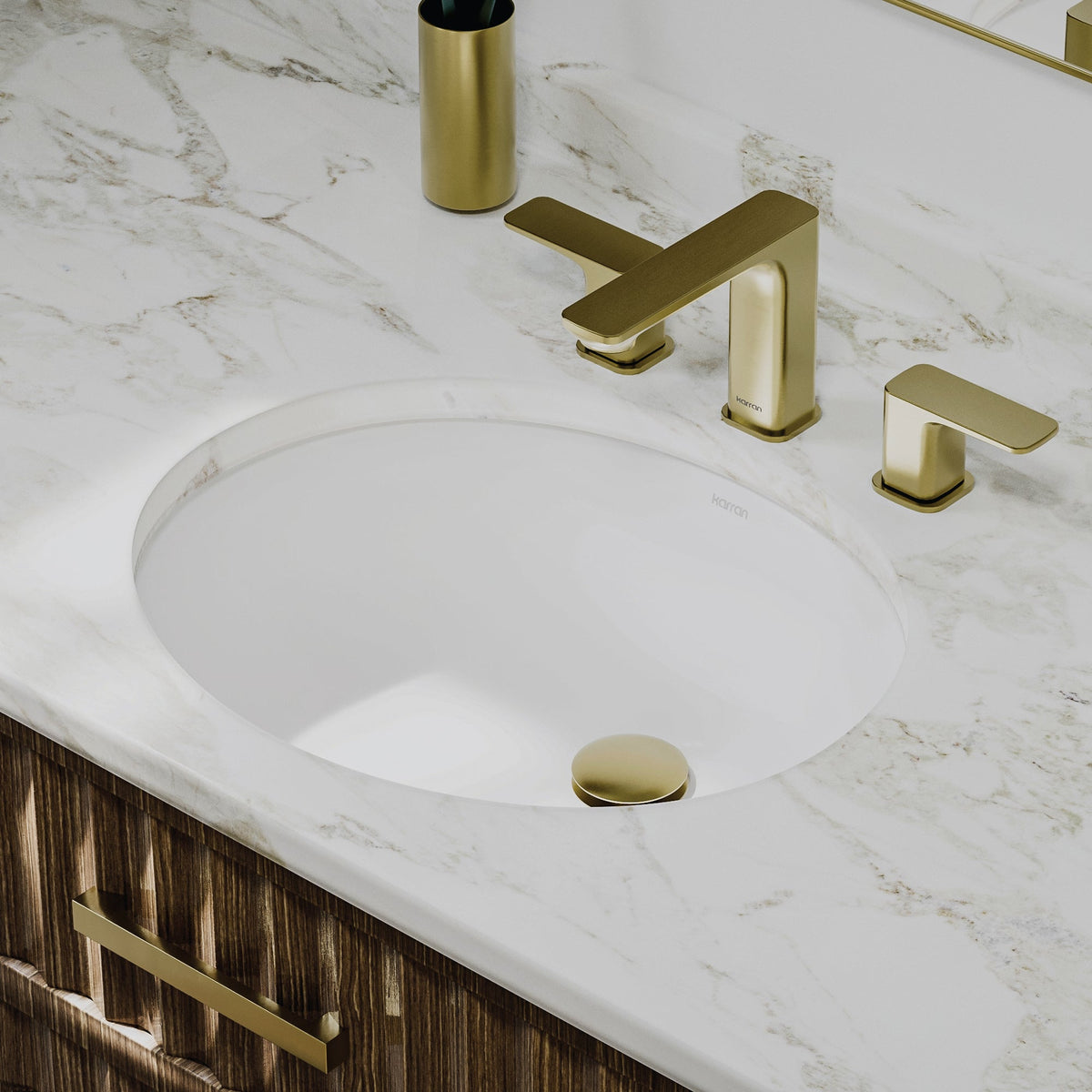 Valera 19" Oval Undermount Vitreous China Bathroom Sink In White