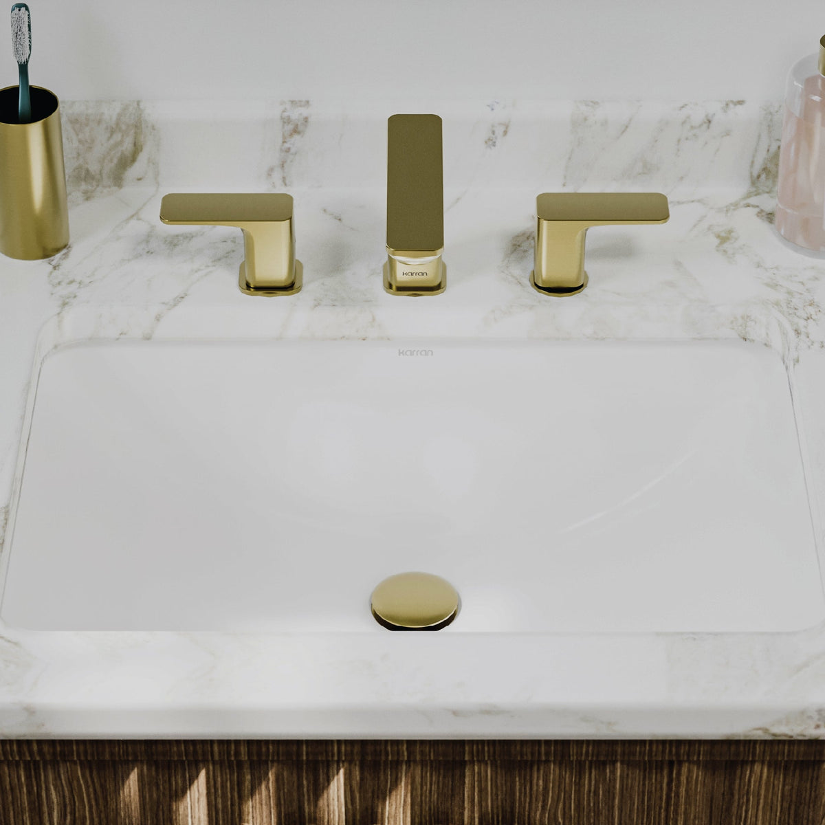 Valera 21" Rectangular Undermount Vitreous China Bathroom Sink In White