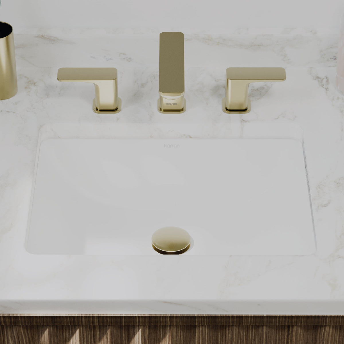 Valera 18" Rectangular Undermount Vitreous China Bathroom Sink In White