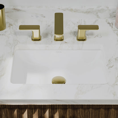 Valera 18" Rectangular Undermount Vitreous China Bathroom Sink In White