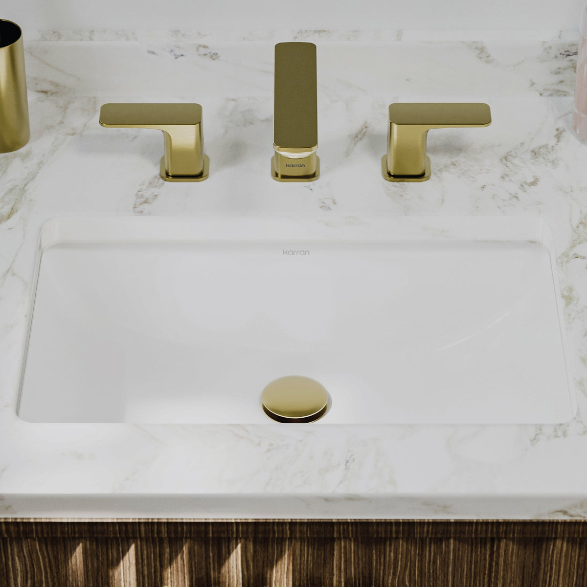 Valera 21" Rectangular Undermount Vitreous China Bathroom Sink In White