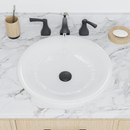 17-3/4" Top Mount Vitreous China Bathroom Sink In White