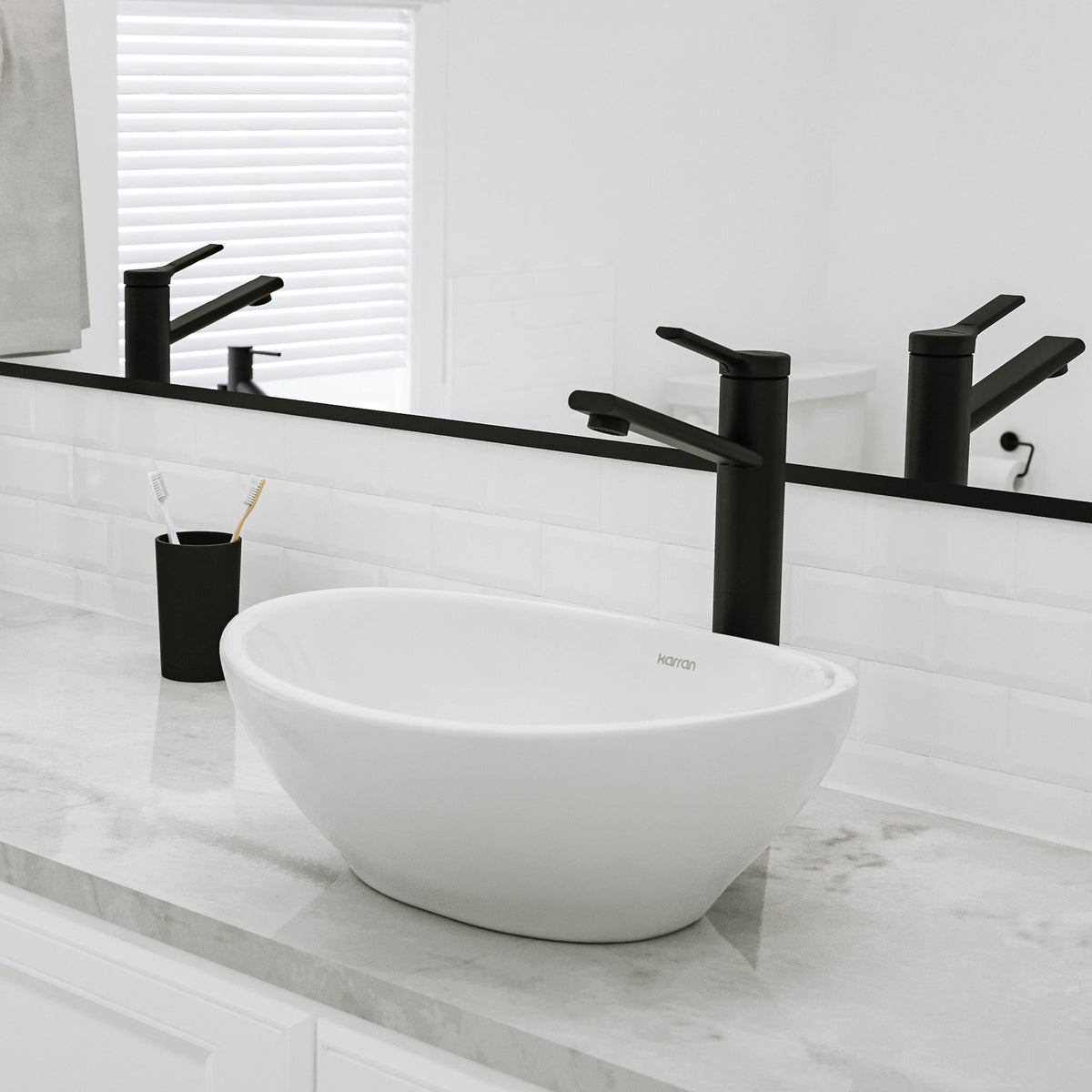 15" Vessel Vitreous China Bathroom Sink In White