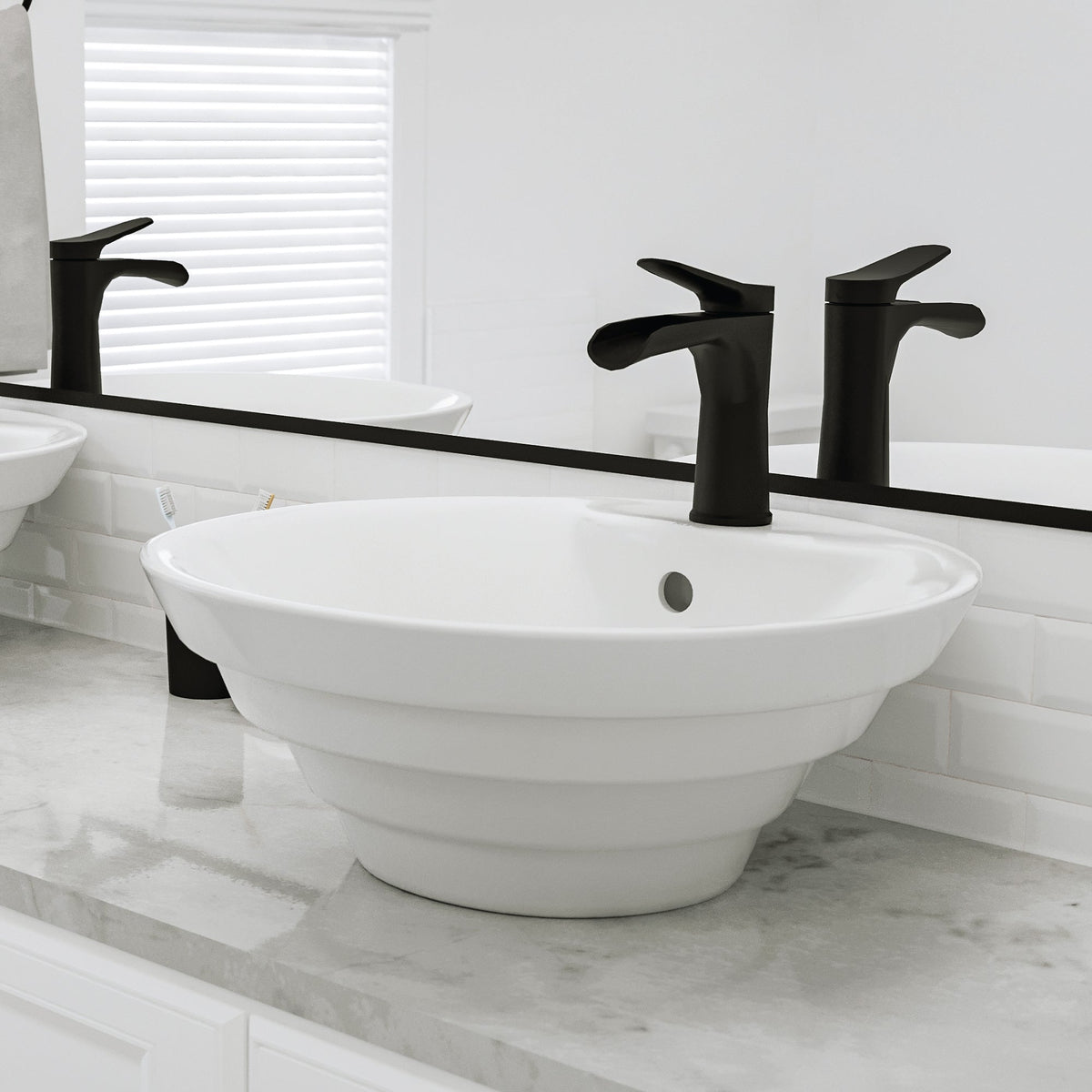 18" Vessel Vitreous China Bathroom Sink In White