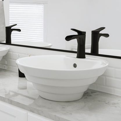 18" Vessel Vitreous China Bathroom Sink In White