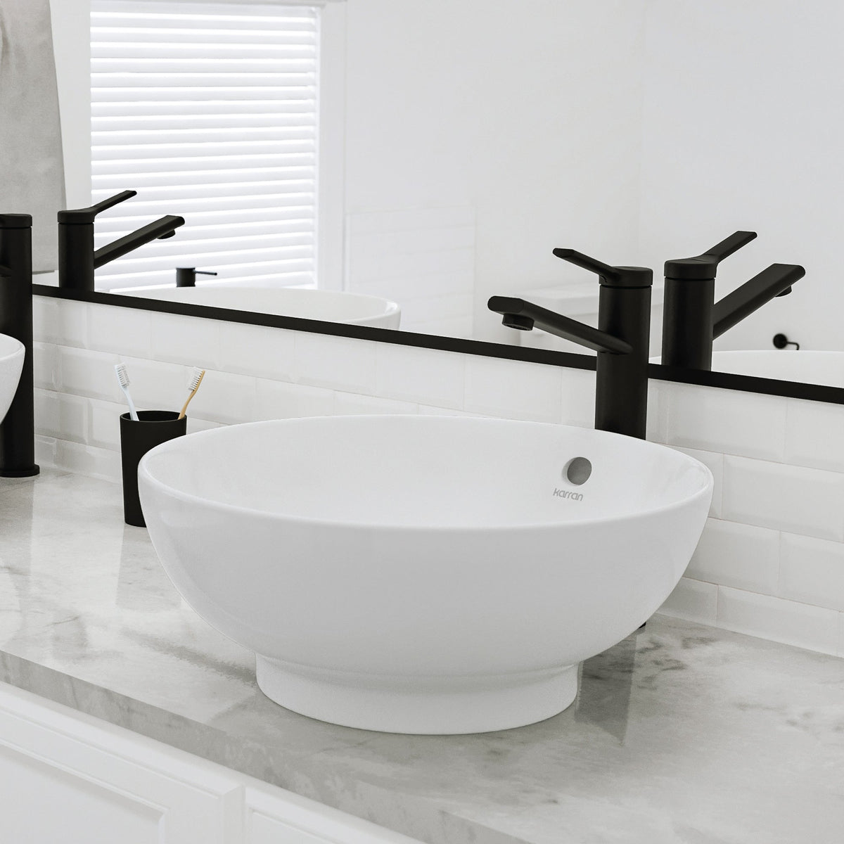 16" Vessel Vitreous China Bathroom Sink In White