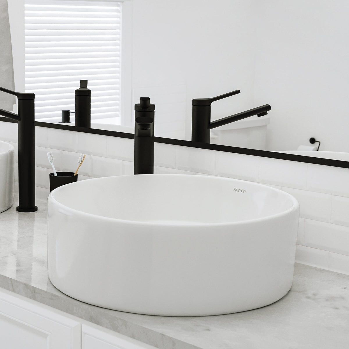 18" Vessel Vitreous China Bathroom Sink In White