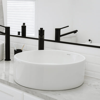 18" Vessel Vitreous China Bathroom Sink In White