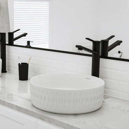 14" Vessel Vitreous China Bathroom Sink In White