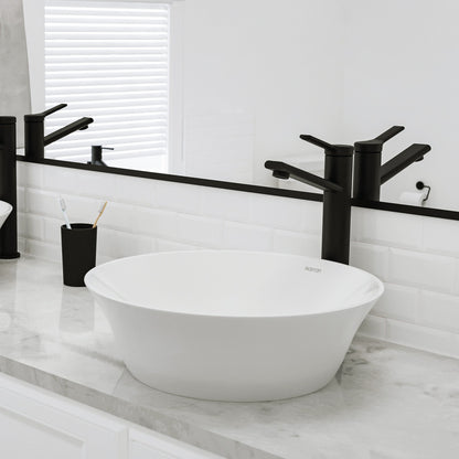 16" Vessel Vitreous China Bathroom Sink In White
