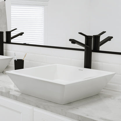 16" Vessel Vitreous China Bathroom Sink In White