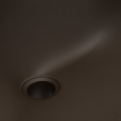 19" Seamless Undermount Quartz Composite Bathroom Sink In Brown
