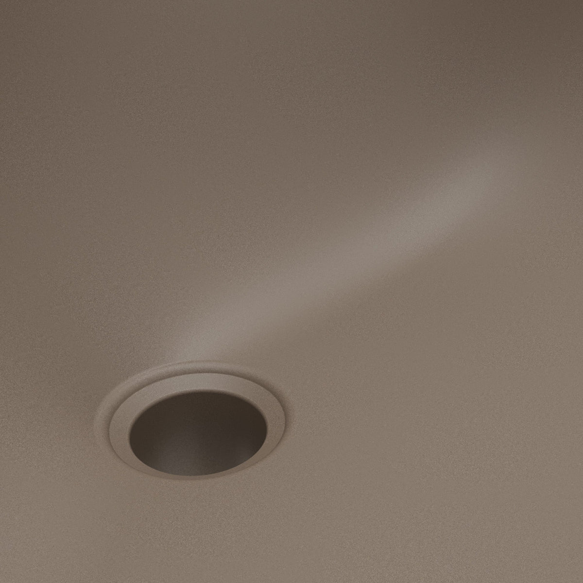 19" Seamless Undermount Quartz Composite Bathroom Sink In Concrete