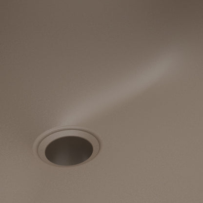 19" Seamless Undermount Quartz Composite Bathroom Sink In Concrete