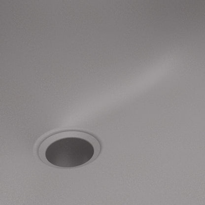 19" Seamless Undermount Quartz Composite Bathroom Sink In Grey