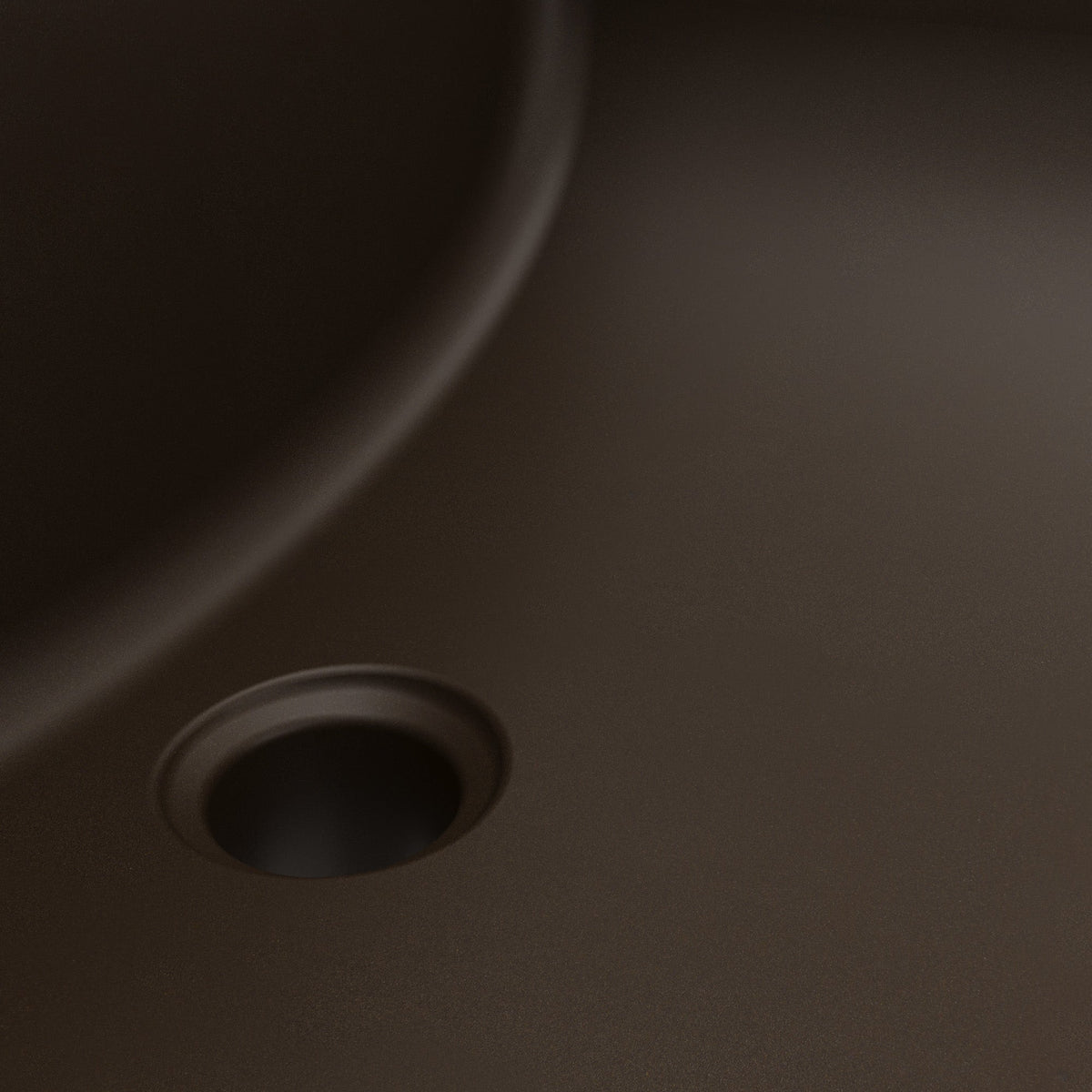 20" Seamless Undermount Quartz Composite Bathroom Sink In Brown