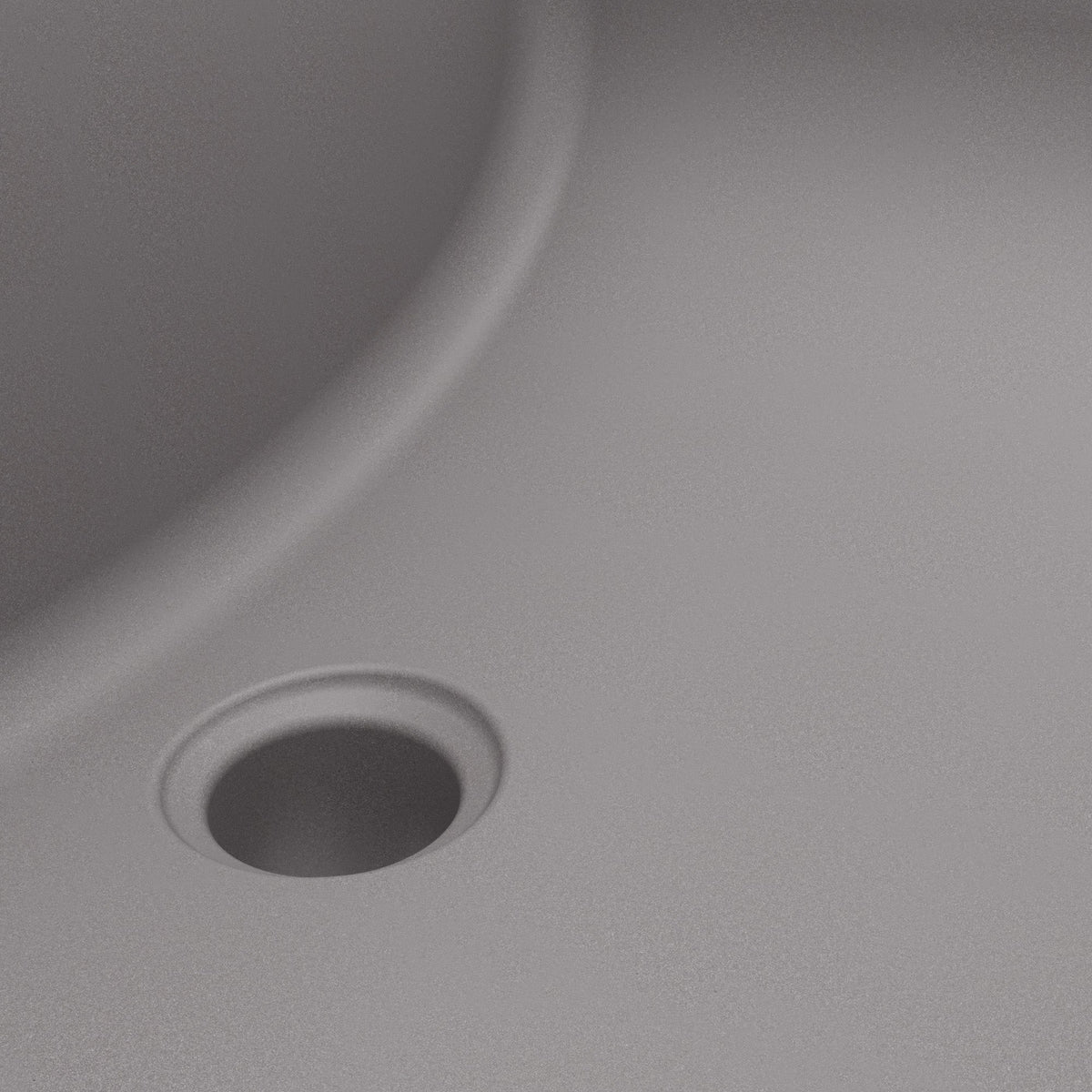 20" Seamless Undermount Quartz Composite Bathroom Sink In Grey