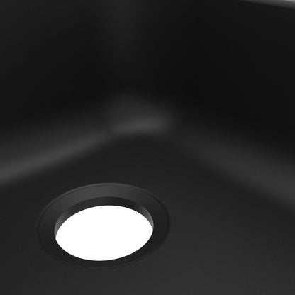 32-7/8" Seamless Undermount Doube Equal Bowl Quartz Composite Kitchen Sink In Black