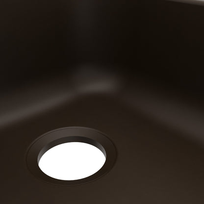 32-7/8" Seamless Undermount Doube Equal Bowl Quartz Composite Kitchen Sink In Brown