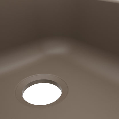 32-7/8" Seamless Undermount Doube Equal Bowl Quartz Composite Kitchen Sink In Concrete