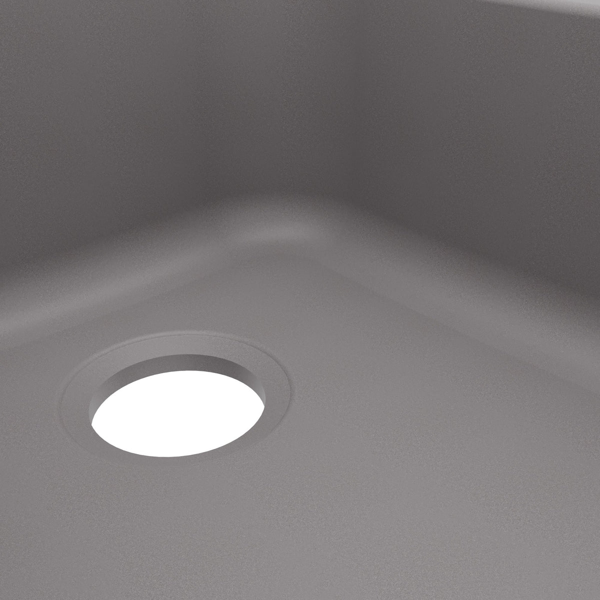 32-3/8" Seamless Undermount Double Offset Bowl Quartz Composite Kitchen Sink In Grey