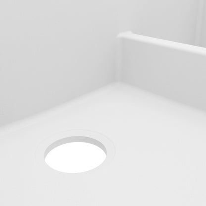 34" Farmhouse Double Offset Bowl Quartz Composite Kitchen Sink In White