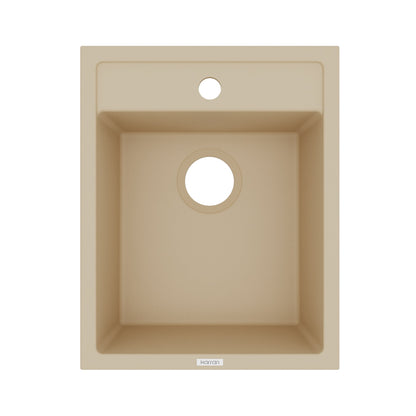 15-3/4" Top Mount Quartz Composite Bar/Prep Sink In Bisque